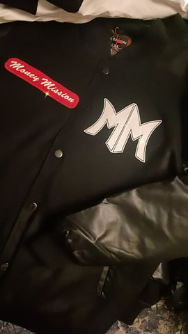 All Black MM Varsity Jacket