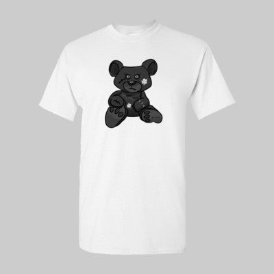 White MM Tee with Black Bear