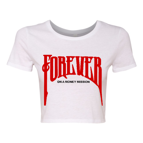 Forever MM Crop Top (White/Red)